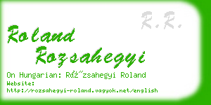 roland rozsahegyi business card